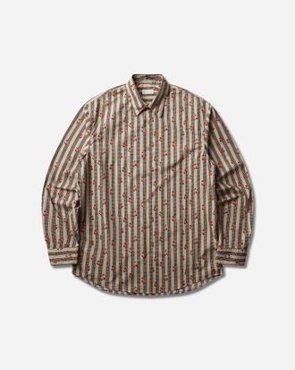 Dries Van Noten Men s Printed Cotton Shirt Beige