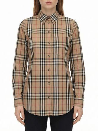 Burberry Camicia di cotone check Burberry