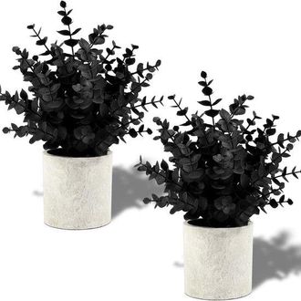 OEM Dos Peque&ntilde;os &Aacute;rboles Artificiales De Eucalipto, Adecuados Como Decoraci&oacute;n Para Estantes Interiores, Estilo 4