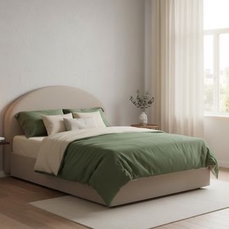 Dmora Dmora - Cama Matrimonial Dbombag, Cama Contenedor Con Tapizado En Ecopiel, 100% Made In Italy, Apertura Frontal, Con Colch&oacute;n 160x190 Cm Incluido, T&oacute;rt