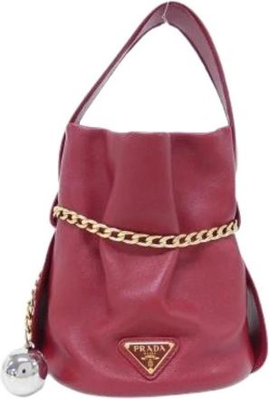 Prada Pre-owned Nappa Shoulder Bag - Pre-owned - Mujer - Rojo - ONE SIZE