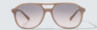Brunello Cucinelli Logo aviator sunglasses