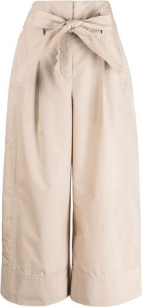 3.1 Phillip Lim pleat-detail cropped trousers - women - Polyester/Cotton - 00 - Neutrals
