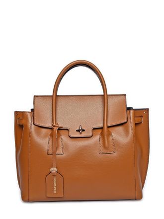 Luisa Vannini Brown Rundleer Tas