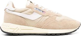 Autry Sneakers, male, Beige, 4 UK, Beige Lace-Up Sneaker with Padded Ankle