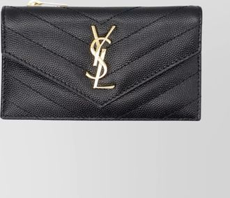 Saint Laurent leather quilted card holder