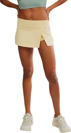 Free People FP Movement Hot Shot Miniskort in Sunlit Yellow at Nordstrom, Size X-Large
