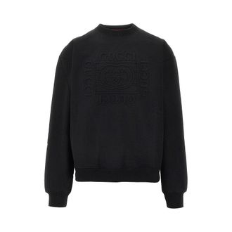 Gucci Embossed logo crewneck sweatshirt Man XL