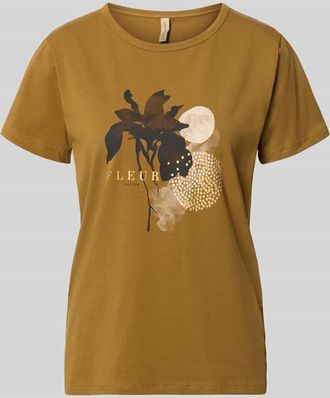 Soyaconcept T-Shirt mit Motiv-Print Modell RINA in Khaki, Gr&ouml;&szlig;e XXL