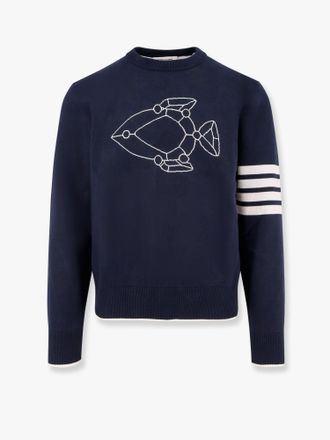 Thom Browne Fish icon jacquard sweater - THOM BROWNE - gender_Man