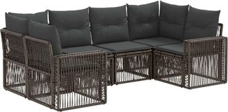 vidaXL Conjunto De Sof&aacute;s De Jard&iacute;n 6 Uds. 6-n&uacute;mero De Plazas Vidaxl