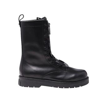 Valentino Garavani Lace-up Boots, male, Black, 9 UK, Calfskin Lace-Up Boots
