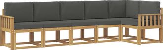 vidaXL Conjunto De Sof&aacute;s De Exterior 6 Uds. Blanco Y Antracita Vidaxl
