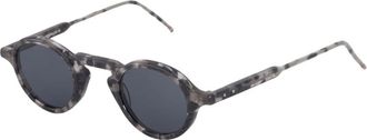 Thom Browne Sunglasses, unisex, Multicolor, Size: 39 MM Round Sunglasses in Grey Tortoise