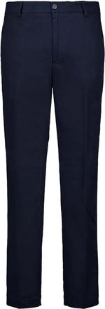 120% Lino straight cotton trousers - Blue