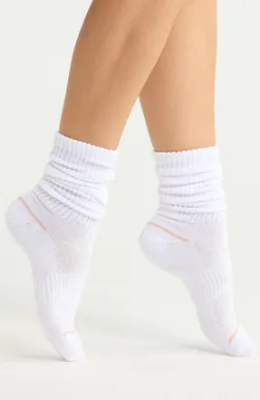 Nordstrom Athleisure Slouch Assorted 3-Pack Crew Socks in White at Nordstrom, Size 9-11