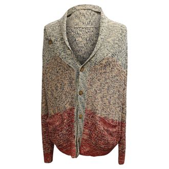 Missoni Missoni gebreid vest met knoopsluiting en sjaalkraag in veelkleurig katoen