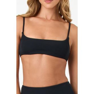 L*Space Presley Rib Bikini Top in Black at Nordstrom, Size X-Small