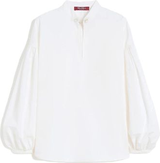 Max Mara Mstginnasta Tuniek - Dames - Blouses - Wit - 2XS - Wol - Overhemden
