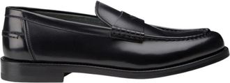 Doucal's Gladleren Penny Loafers - Heren - Loafers - Zwart - 45 EU - Schoenen