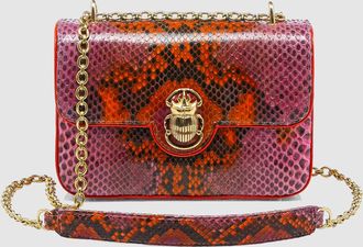 CLARIS VIROT Sac Ava Medium Python Abricot