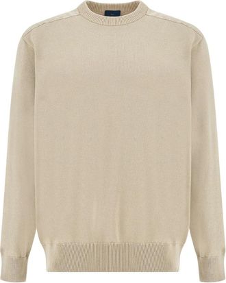 Paul & Shark Trui met ronde hals - Heren - Ronde hals truien - Beige - L - Truien & Vesten