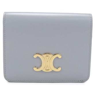 Celine Blue Leather Wallet (Bi-Fold) (Pre-Owned)