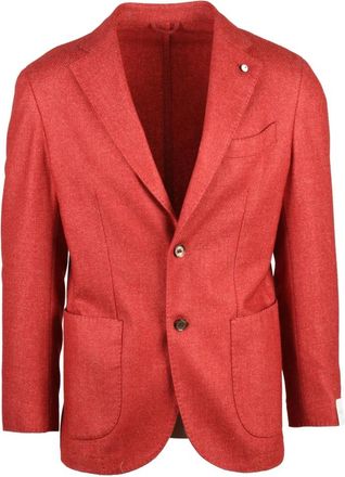 L.B.M. 1911 Giacca Stondata - Heren - Blazers - Rood - M - Wol - Jassen
