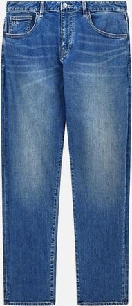 A|X Armani Exchange Mens Slim Fit Mid Wash Blue Jeans