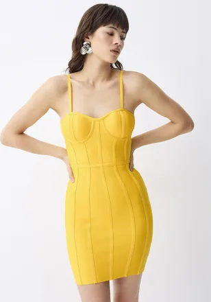 Twik Womens Fitted bustier dress