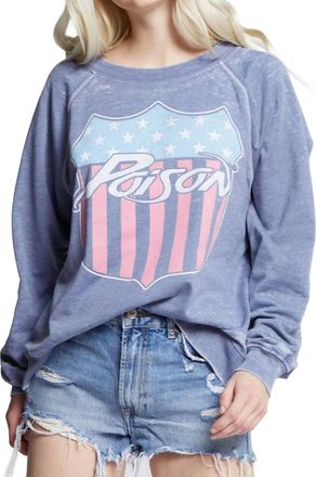 Recycled Karma Poison Emblem Sweatshirt In Vintage Blue
