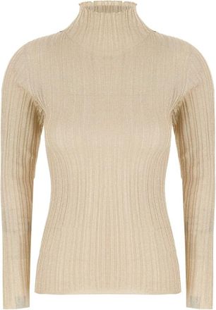Fabiana Filippi Turtleneck Trui - Dames - Coltruien - Beige - S - Truien & Vesten