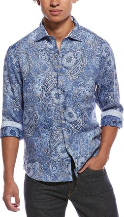 Tommy Bahama Blue Seas Medallion Linen Shirt