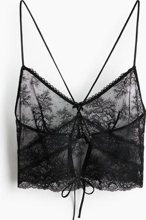 H&M Tr&auml;gertop aus Spitze - Schwarz