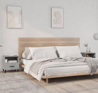 vidaXL Comodini 2 pz Grigio Cemento in Legno Multistrato - Vidaxl