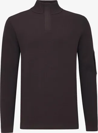 Genti Turtle Zip Longsleeve | Bordeaux