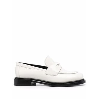 Ferragamo Ladies White Loafers, US Size 11.5