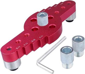 No Brand Gu&iacute;a De Perforaci&oacute;n Para Madera 2 En 1: Plantilla De Perforaci&oacute;n Vertical Para Espigas, De Aluminio, Para Trabajos De Carpinter&iacute;a