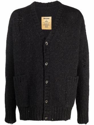 Uma Wang Cardigan con scollo a V - Nero