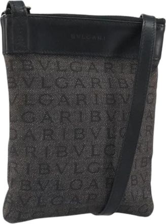 Bulgari Pre-owned Canvas Schoudertas - Dames - Vintage Schoudertas - Zwart - ONE Size - Vintage