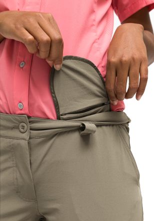 Maier Sports Funktionshose MAIER SPORTS Inara slim zip, Damen, Gr. 34, Normalgr&ouml;ssen, beige (dunkelbeige), 90% Polyamid, 10% Elasthan, Hosen Funktionshose, Damen W