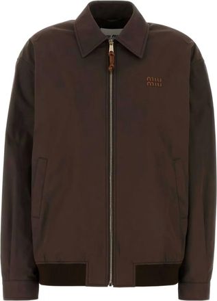 Miu Miu Giacca con zip - Marrone