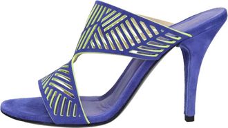 Fabi Schoenen, Dames, Blauw, 37 EU, Su&egrave;de, Asiago Suede Mules