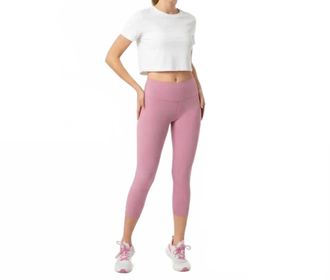 Yogalicious Cropped Leggings In Rose Pink