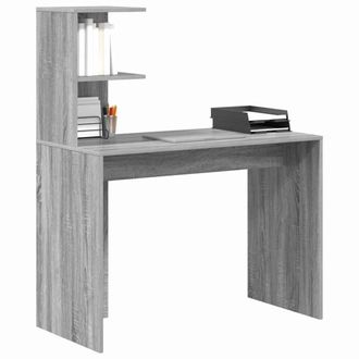 Berkfield Home Grey Writing Desk Grey Sonoma Particle board Standard desk size
