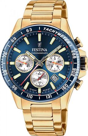 Festina F20634-2 Mens Timeless Chronograph Watch - Gold - One Size
