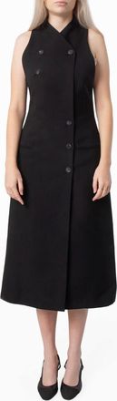 Ferragamo Ferragamo Double-Breasted Sleeveless Dress, Brand Size 40 ( US Size 6 )