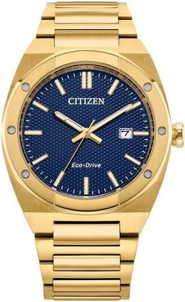 Citizen Sport Luxury Integrated Bracelet Watch, 40mm in Blue/Gold-Tone at Nordstrom