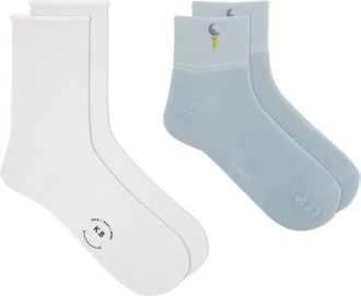 K. Bell Socks Golfball Assorted 2-Pack Socks in Blue/White at Nordstrom, Size 9