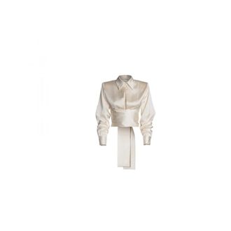 Nineminutes Polyester Overhemden - Dames - Blouses & Shirts - Beige - Maat: XL Poliester